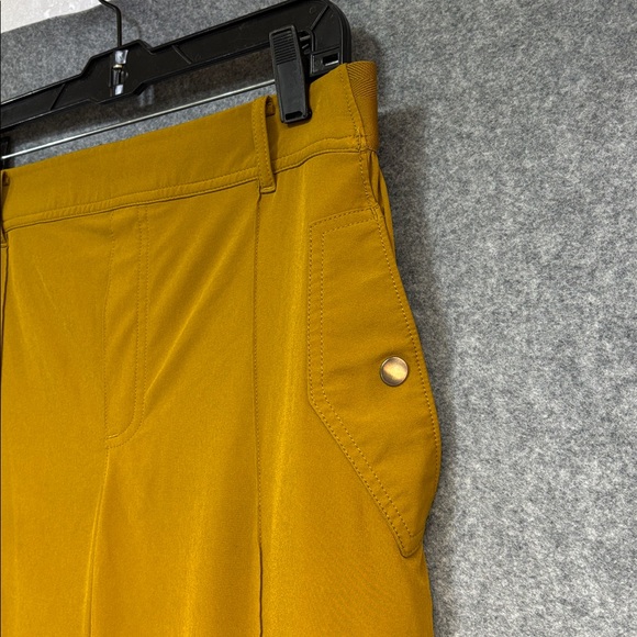 Athleta Nolita Pull on Pants in Brass Yellow Wide Leg Lightweight Casual Size 16 - Picture 5 of 11